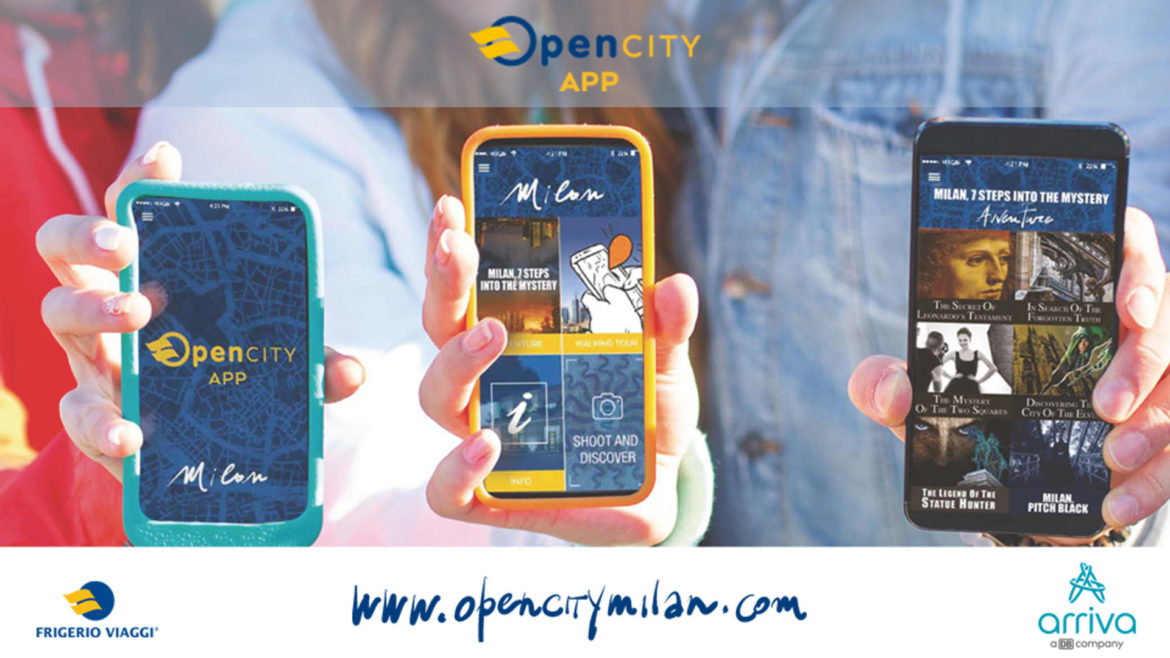 La grafica della OpenCITY App e Card madei in Frigerio Viaggi