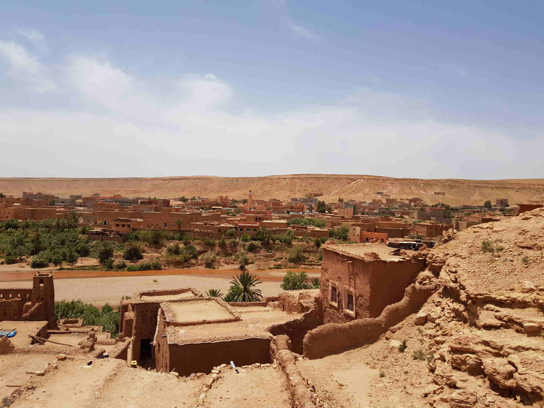 Coda vedere a Ourzazate e dintorni dall'alto del Ksar Ait Ben Haddou