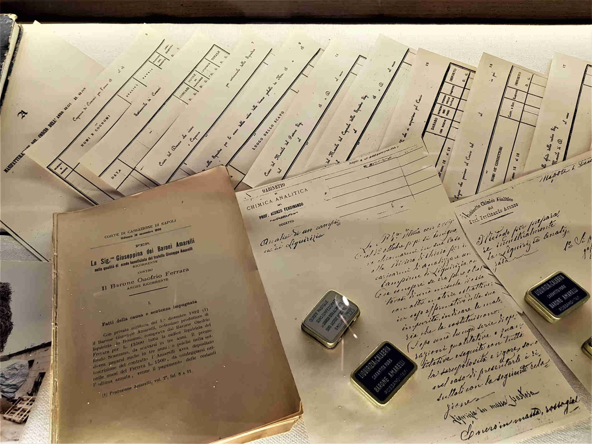 Libri contabili al il Museo della Liquirizia Giorgio Amarelli a Rossano