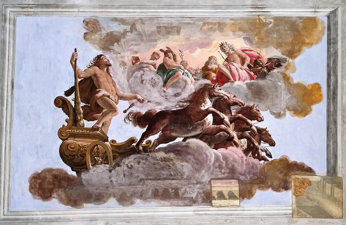 Cosa vedere a Palazzo Moroni a Bergamo - Affresco dell’Apoteosi di Ercole nell'omonima sala