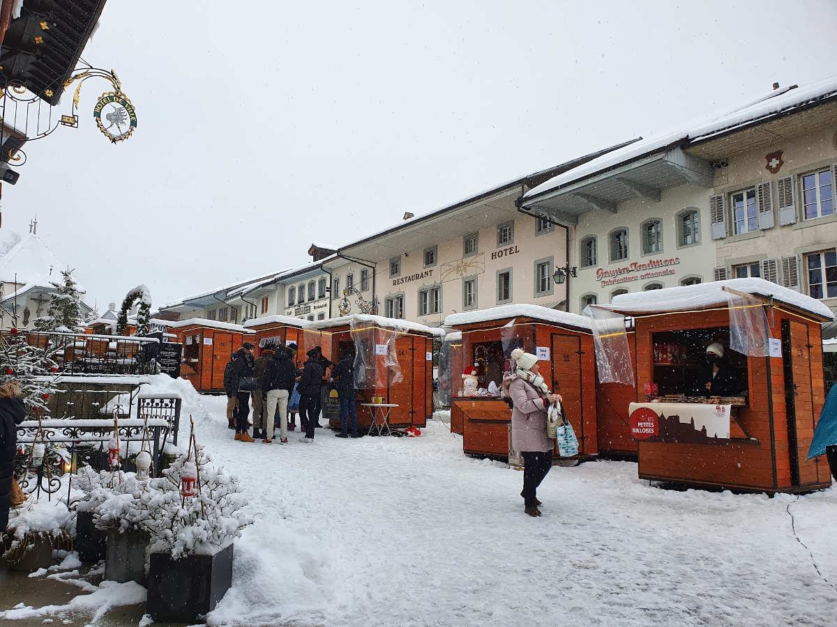 Mercatini di Natale a Il Castello di Gruyères Borghi in Europa da visitare