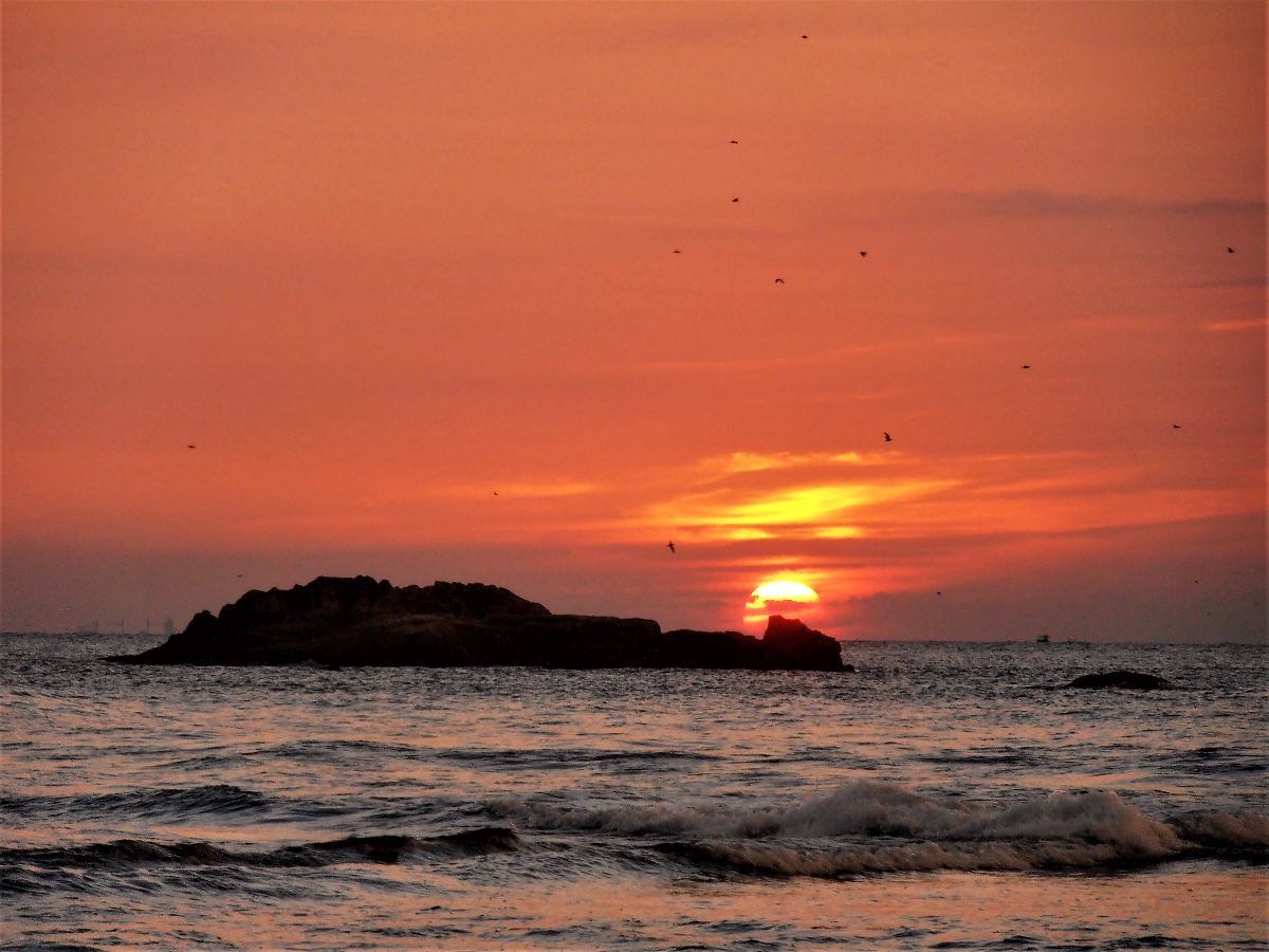 Tramonto sulla spiaggia di Hikkaduwa in Sri Lanka, meta ideale per Vacanze al caldo non solo mare
