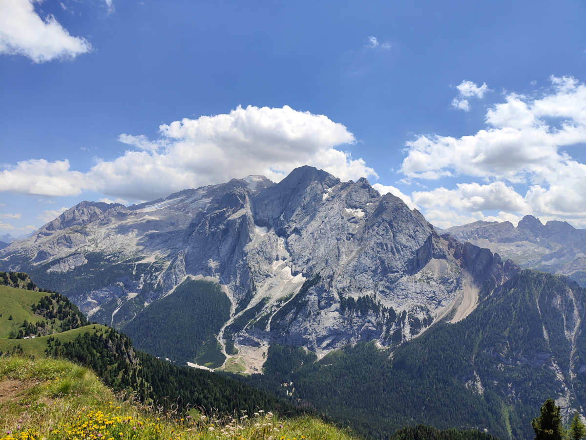 Viste e panorami sulle Dolomiti dal sentiero Viel del Pan