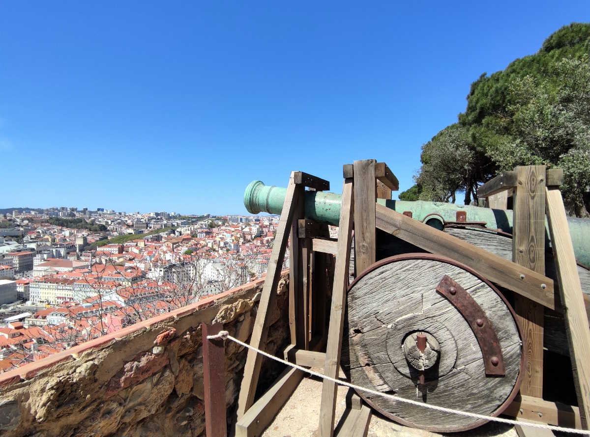 Panorama sulla città dal Castello di São Jorge a Lisbona