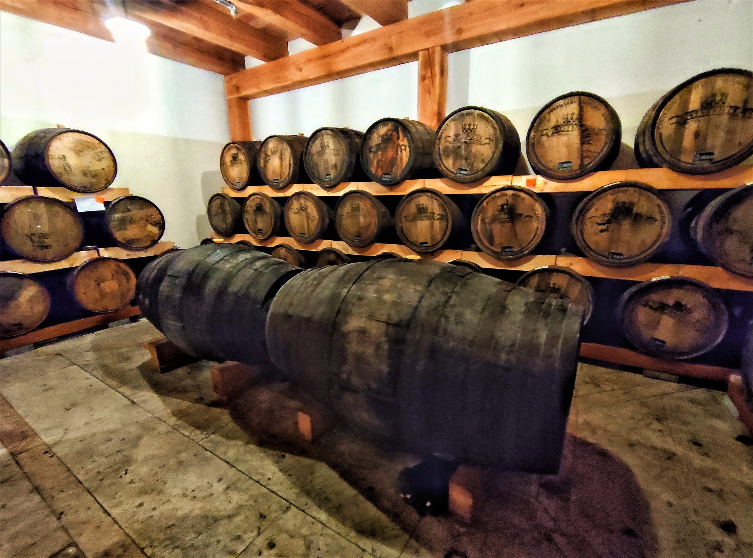 Weekend enogastronomico a Trento: Le botti nella distilleria Marzadro