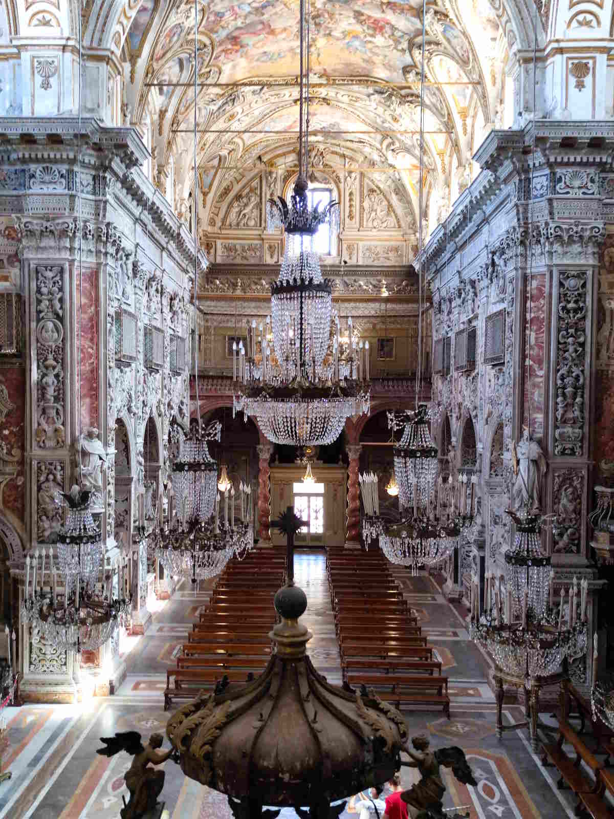Chiesa di Santa Caterina a Palermo: Interni della Chiesa visti dai letterini del Monastero