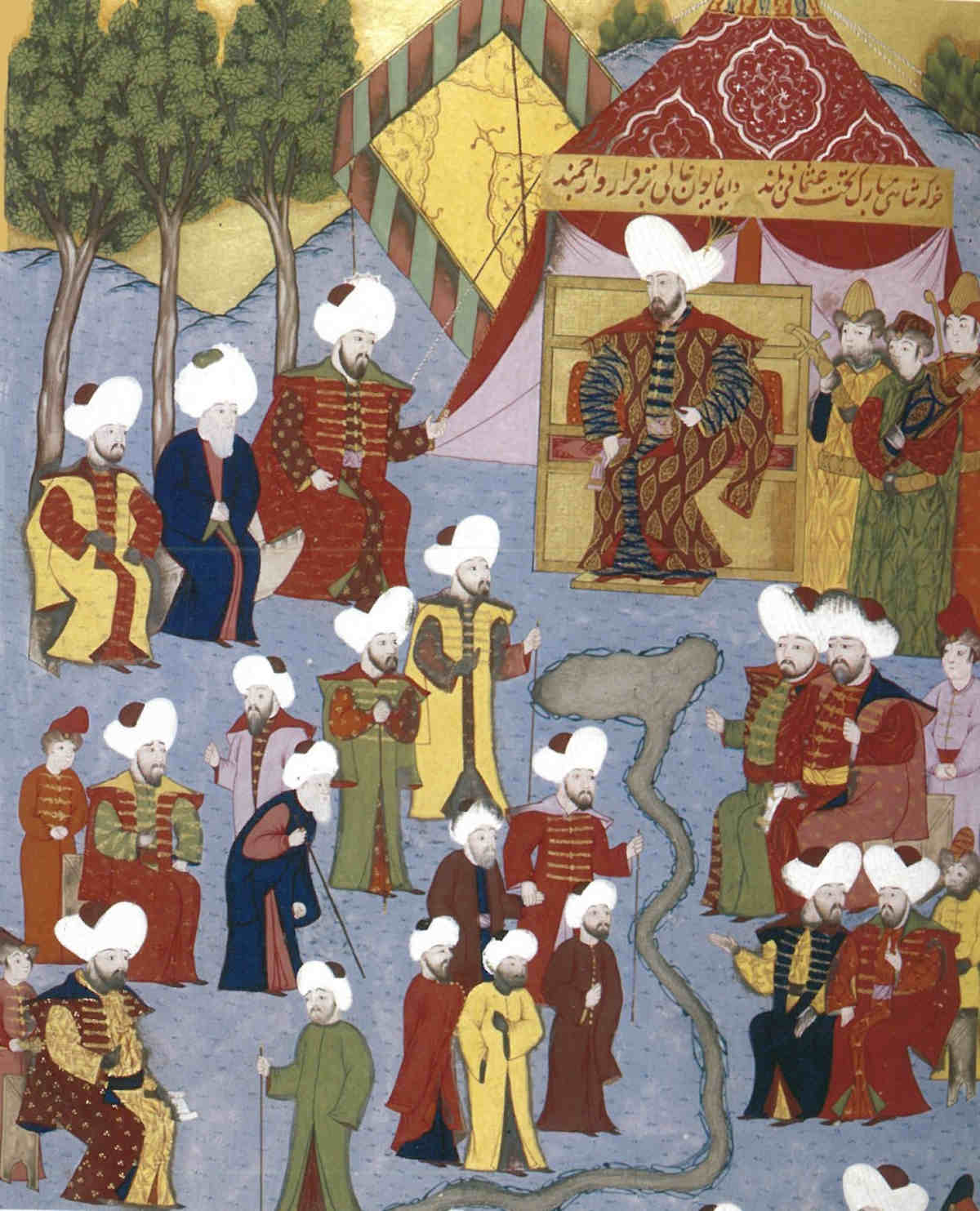 Miniatura dell'incoronazione del Sultano Solimano